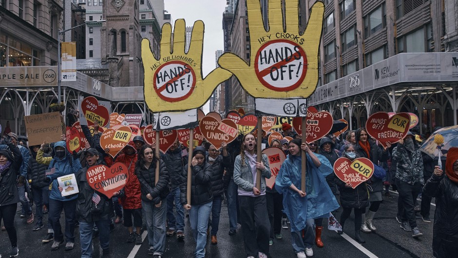 Trump enfrenta marchas de protesta en todo Estados Unidos