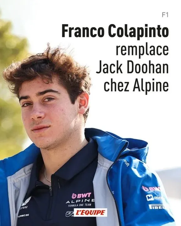 Franco Colapinto reemplazará a Doohan en Alpine y debutará en Imola, según un medio prestigioso francés