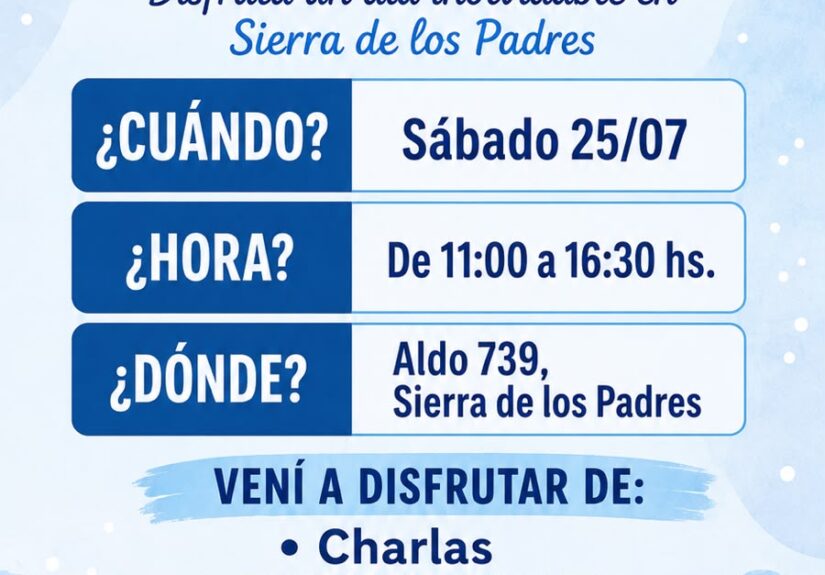 Feria y charla en Sierra de los Padres