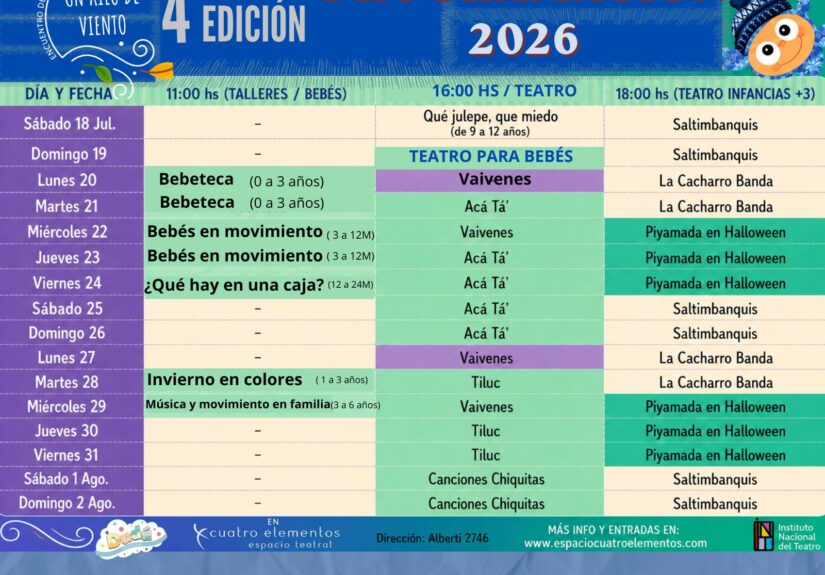 «UN KILO DE VIENTO»  PROGRAMACIÓN PARA BEBÉS, NIÑAS, NIÑOS Y FAMILIAS